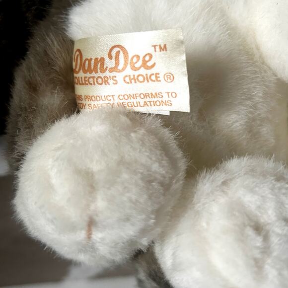 Christmas Holiday Gray Tabby Cat in Santa Hat w/ Gift Stuffed Animal w/ Tags - Picture 7 of 7